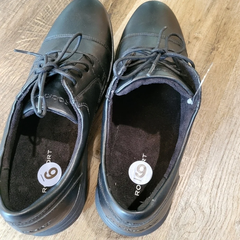 Rockport Men's Black Leather Dress Shoes